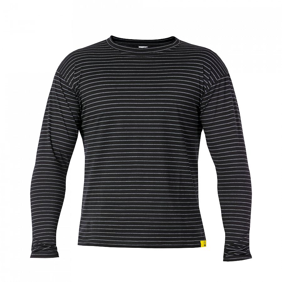 Tričko PXT Antistatic wear černé dlouhý rukáv "U" 160 g/m2, vel. S - Obrázek Tričko PXT Antistatic wear černé dlouhý rukáv "U" 160 g/m2, vel. S - Obrázek